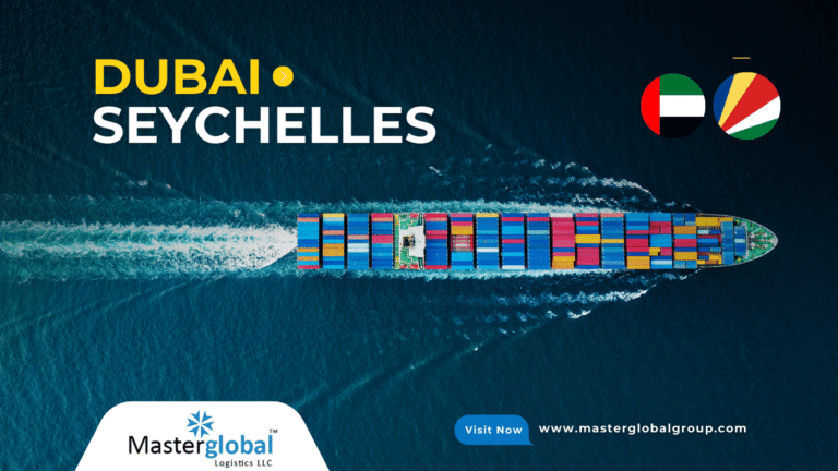 Cargo vessel sailing from Dubai Jebel Ali to Seychelles for year-end LCL shipments.