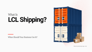 LCL shipping containers and cargo for international freight transportation